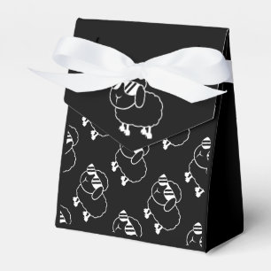 Cute Black Sheep Cartoon Favor Box