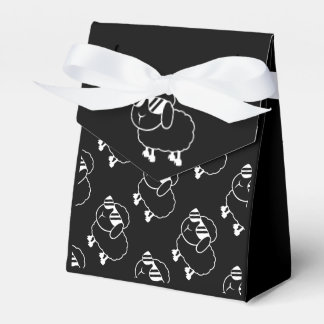 Cute Black Sheep Cartoon Favor Box