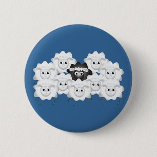 Cute Black Sheep of the Family 2 Inch Round Button