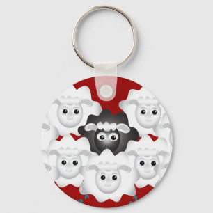 Cute Black Sheep of the Family Keychain