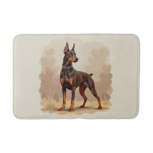 Cute Black Tan & White Tricolor Beagle Puppy Bath Mat