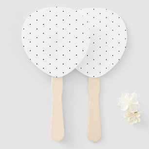Cute Black tiny polka dots pattern elegant Hand Fan