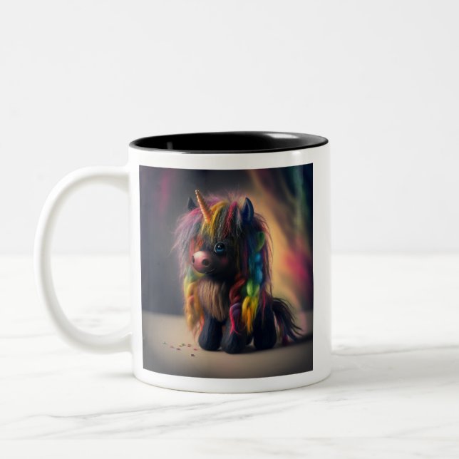 Cute black Unicorn mug (Left)