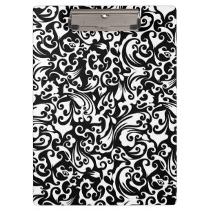 Cute black white abstract background design clipboard