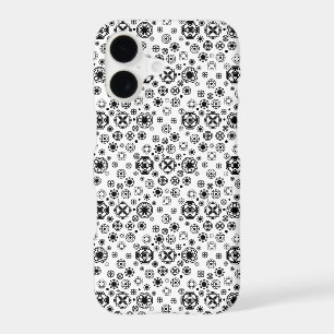 Cute black white arabesque decorative pattern