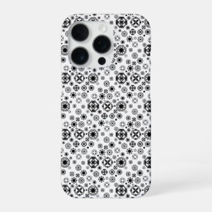 Cute black white arabesque decorative pattern iPhone 16 pro case