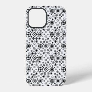 Cute black white arabesque decorative pattern iPhone 12 case
