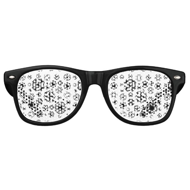 Cute black white arabesque decorative pattern retro sunglasses (Front)