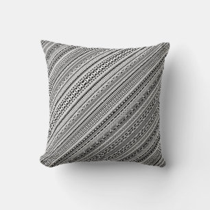 Cute black white aztec patterns design throw pillow