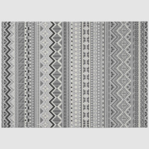 Cute black white aztec patterns design tissue paper