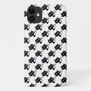 Cute black white cats patterns iPhone 11 case