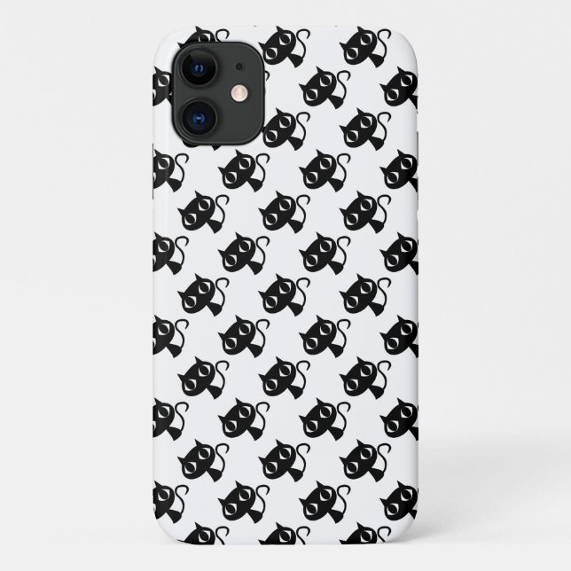 Cute black white cats patterns Case-Mate iPhone case (Back)
