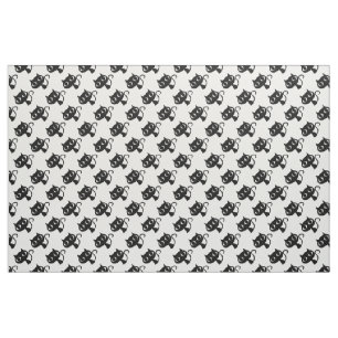 Cute black white cats patterns fabric