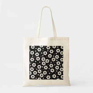 Cute black white flowers Bag