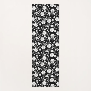 Cute black white flowers pattern LifeProof iPhone  Yoga Mat