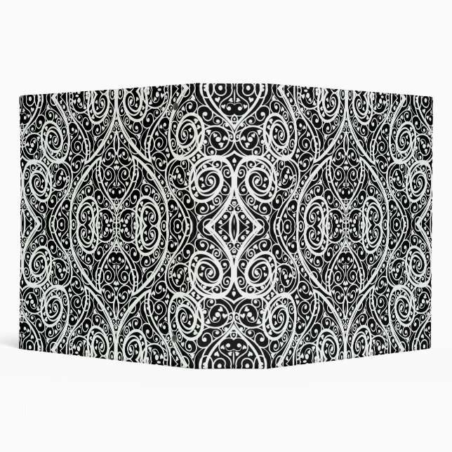 Cute black white hearts love background design lon binder (Background)