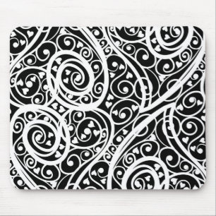 Cute black white hearts love background design lon mouse pad