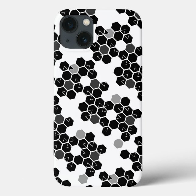 Cute black white hex data patterns Case-Mate iPhone case (Back)