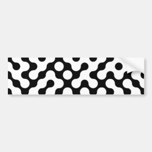 Cute black white labyrinth pattern bumper sticker