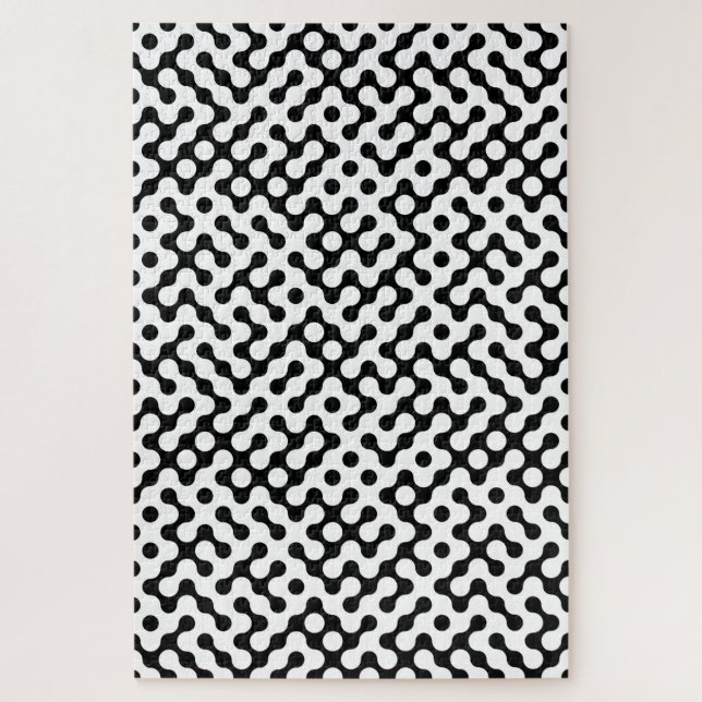 Cute black white labyrinth pattern jigsaw puzzle (Vertical)