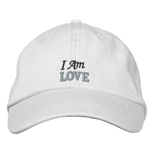 Cute Black White Love Quote Pink Personalised Embroidered Hat