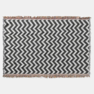 Cute black white marble stripes throw blanket