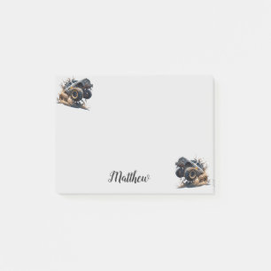 Cute Black White Power Race Monster Truck Post-it Notes