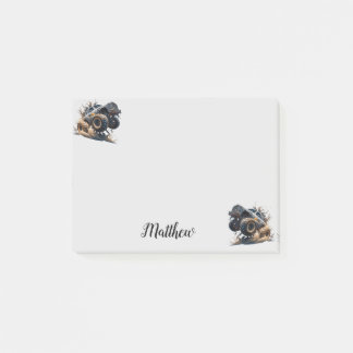 Cute Black White Power Race Monster Truck Post-it Notes
