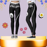 Cute Black & White Striped Stylish African Women Leggings<br><div class="desc">Elevate your activewear with my modern sport leggings, designed for women and girls who value both style and performance. These stretch fitness pants feature black and white striped accented with an African woman and a slim-fit design that flatters every figure while providing maximum comfort. Made from high-quality spandex, these leggings...</div>