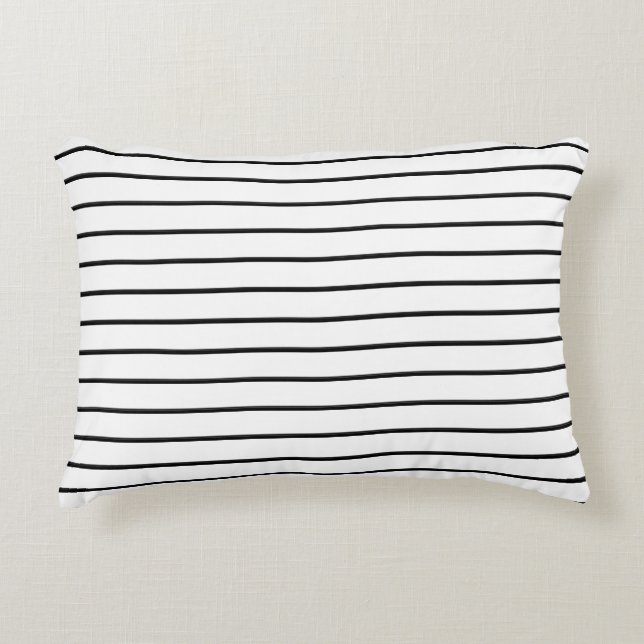 Cute black white stripes accent pillow (Front)