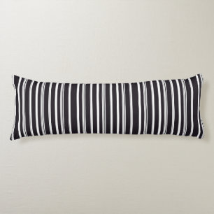 Cute black white stripes body pillow