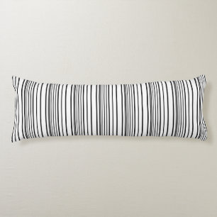 Cute black white stripes body pillow