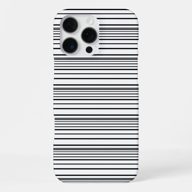 Cute black white stripes iPhone case (Back)
