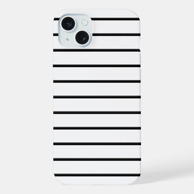 Cute black white stripes iPhone case (Back)