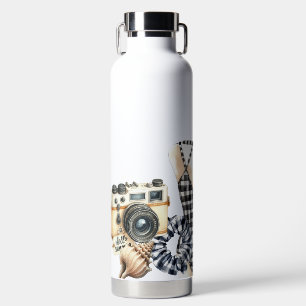 CUTE BLACK & WHITE SUMMER THEMED ITEMS WATER BOTTLE