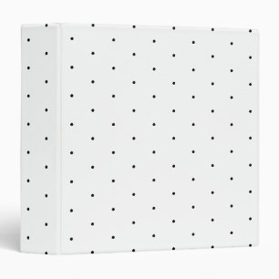 Cute Black white tiny polka dots pattern elegant Binder