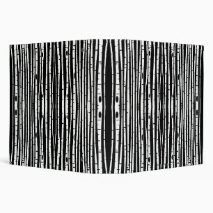 Cute black white tree pattern binder