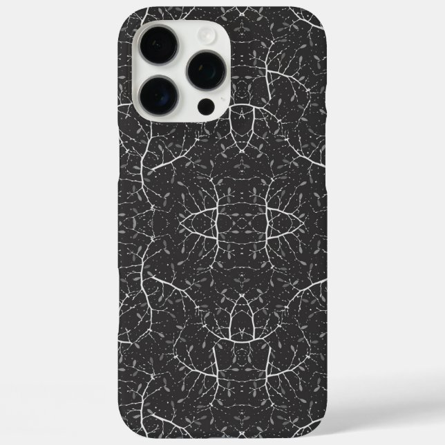 Cute black white tree pattern Case-Mate iPhone case (Back)