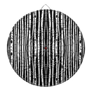 Cute black white tree pattern dartboard