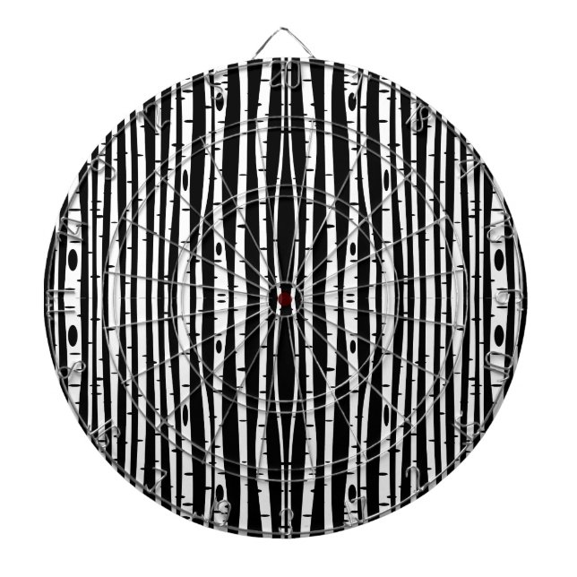 Cute black white tree pattern mouse pad dartboard (Front)