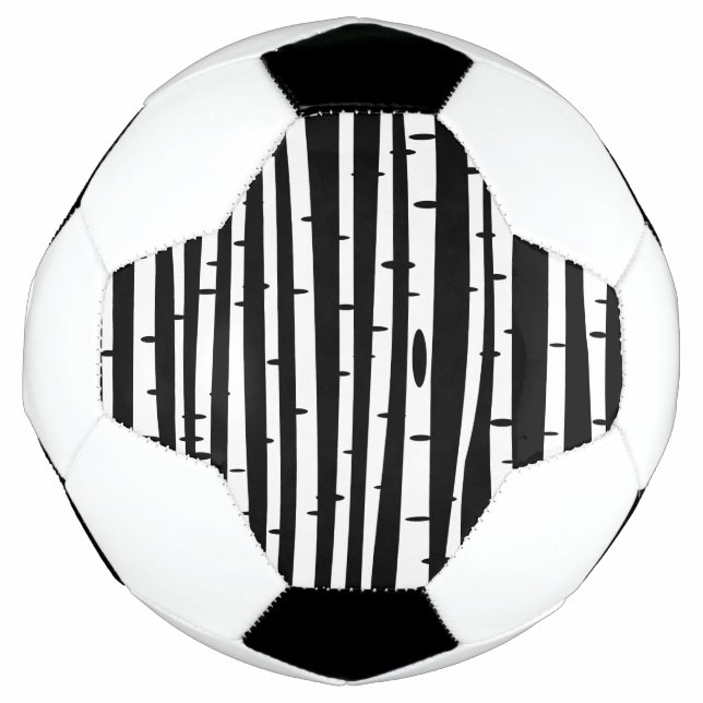 Cute black white tree pattern mouse pad drum stick soccer ball (Front)