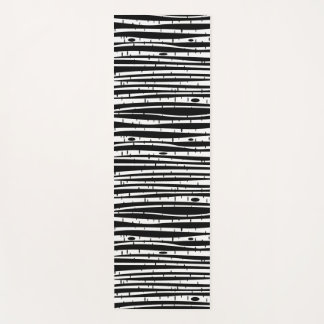 Cute black white tree pattern mouse pad yoga mat