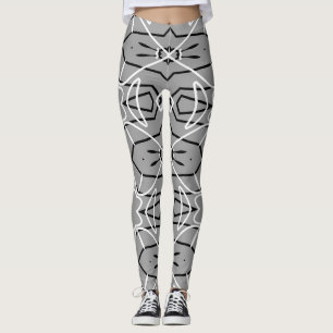 Cute black & white trendy "Ratti_Creative_Arts"  Leggings