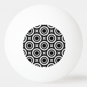 Cute black white zigzag circles design ping pong ball