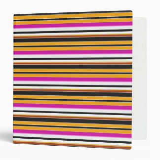 Cute black yellow stripes binder