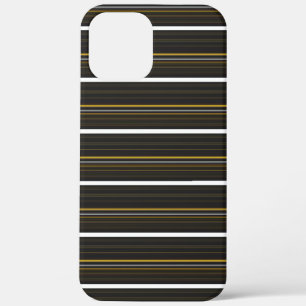 Cute black yellow stripes iPhone 12 pro max case