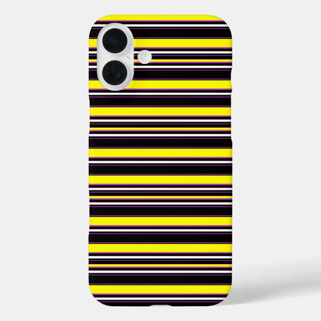 Cute black yellow stripes Case-Mate iPhone case (Back)