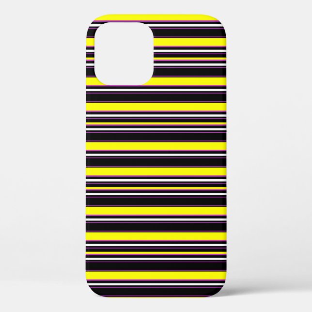 Cute black yellow stripes Case-Mate iPhone case (Back)