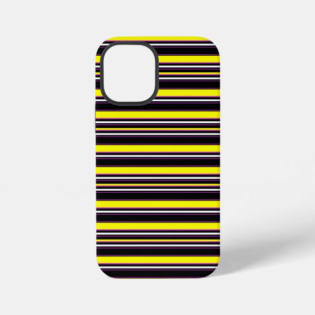 Cute black yellow stripes iPhone case (Back)