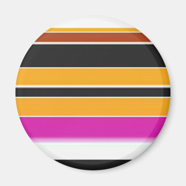 Cute black yellow stripes magnet (Front)